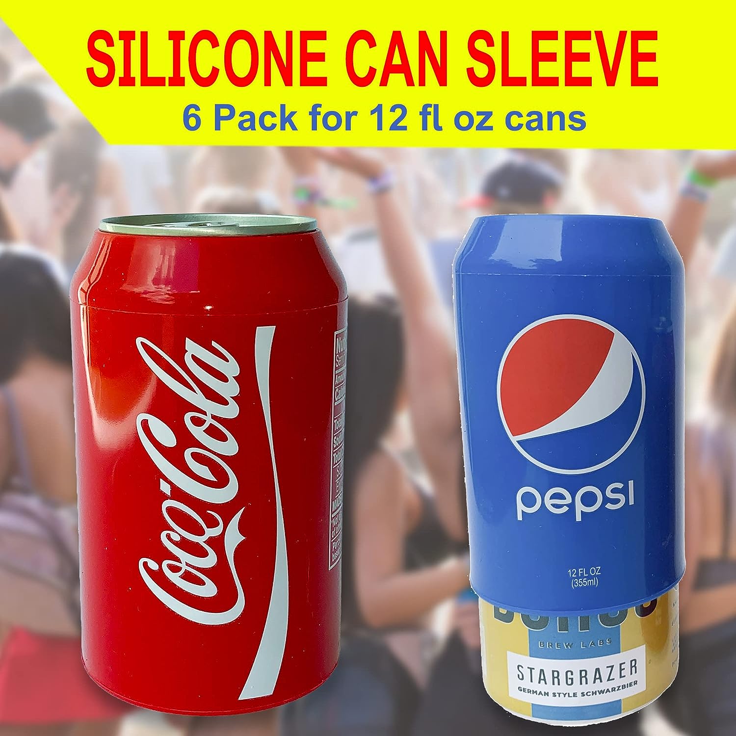 Akkeel Direct Beer Can Covers, Beer Sleeve, Can Cover with Easy On & Off Design - Perfect for Outdoor Parties, Parks, Travel, Beach & Sporting Event – Ultimate Solution to Hide a Beer – Pack of 6 - Image 3